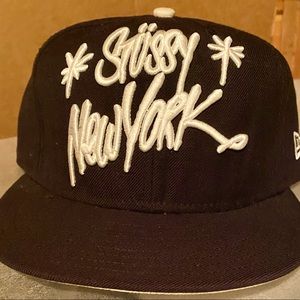 Men’s VTG Stüssy - New York - New Era Fitted Cap size 7 1/4 (57.7CM)